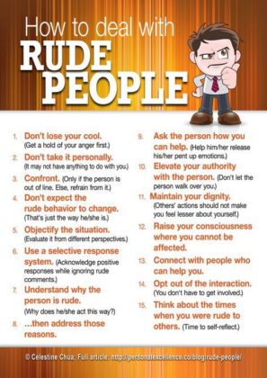 Funny Motivational Quotes Work : How to Deal with Rude People Manifesto